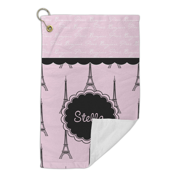 Paris & Eiffel Tower Microfiber Golf Towels Small - FRONT FOLDED