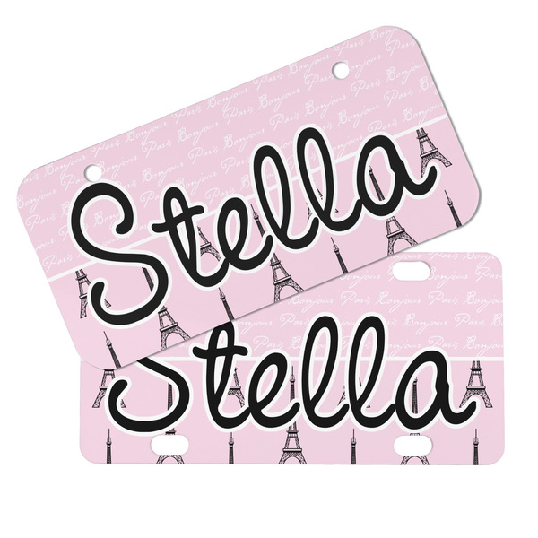 Paris & Eiffel Tower Mini License Plates - MAIN (4 and 2 Holes)