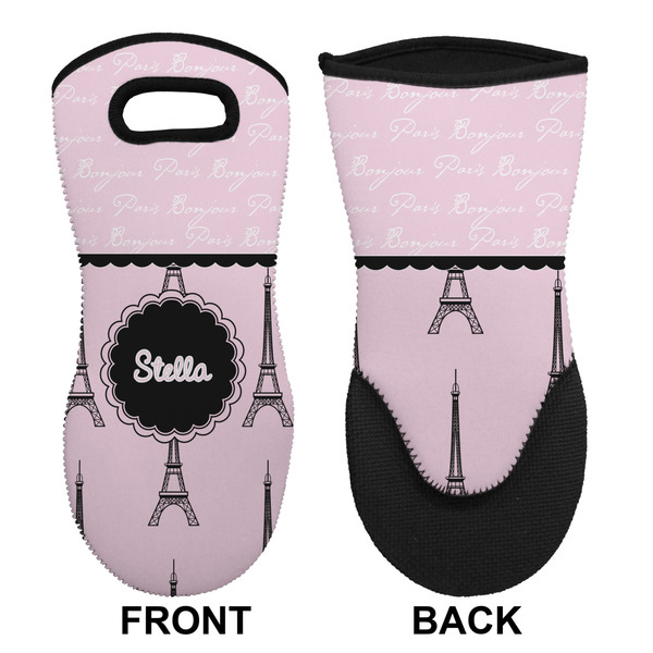 Paris & Eiffel Tower Neoprene Oven Mitt (Front & Back)