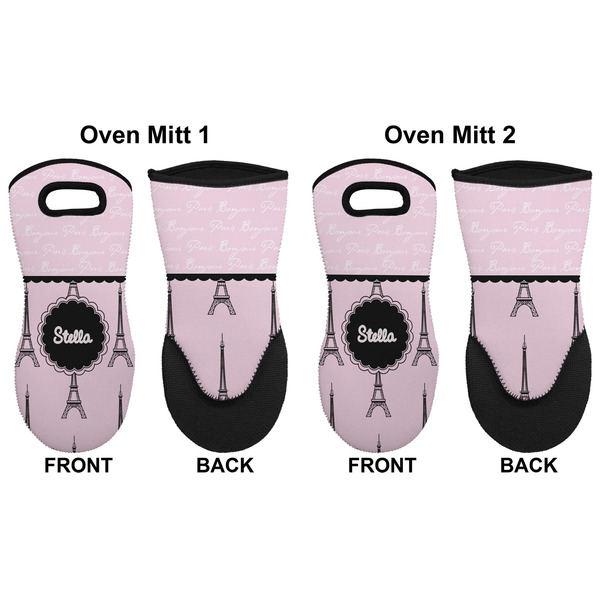 Paris & Eiffel Tower Neoprene Oven Mitt - Set of 2 - Approval
