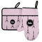 Paris & Eiffel Tower Left Oven Mitt & Pot Holder Set w/ Name or Text