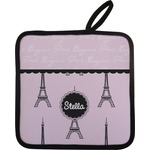 Paris & Eiffel Tower Pot Holder w/ Name or Text