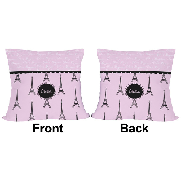 Paris & Eiffel Tower Outdoor Pillow - 16x16
