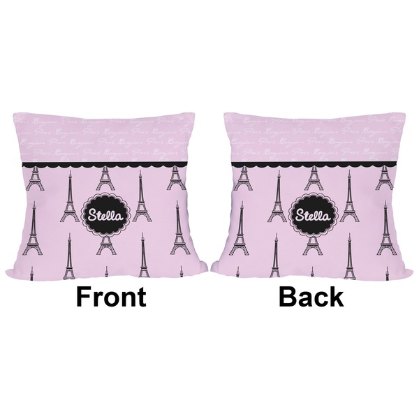 Paris & Eiffel Tower Outdoor Pillow - 18x18