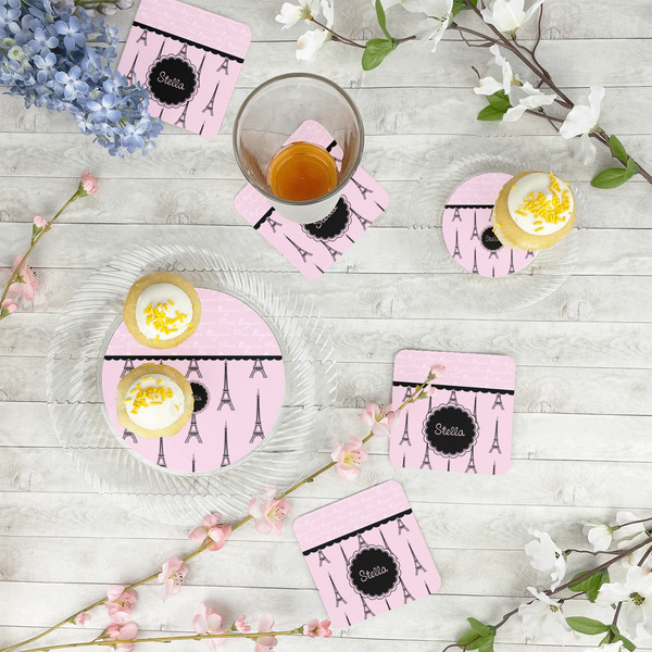 Paris & Eiffel Tower Paper Coasters - In Context