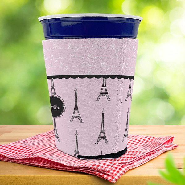 Paris & Eiffel Tower Party Cup Sleeves - with bottom - Lifestyle