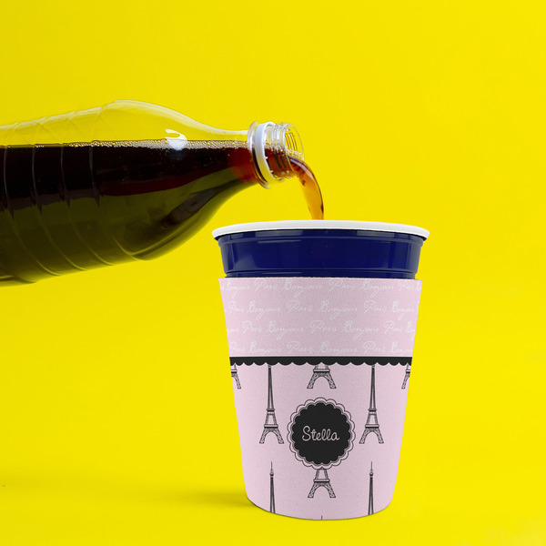 Paris & Eiffel Tower Party Cup Sleeves - without bottom - Lifestyle