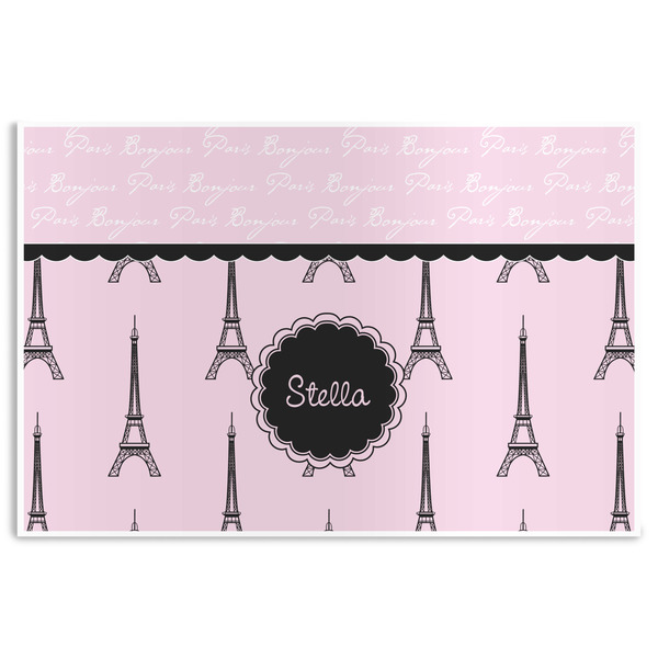 Custom Paris & Eiffel Tower Disposable Paper Placemats (Personalized)