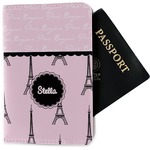 Paris & Eiffel Tower Passport Holder - Fabric (Personalized)