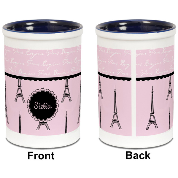 Paris & Eiffel Tower Pencil Holder - Blue - approval