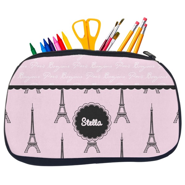 Paris & Eiffel Tower Pencil / School Supplies Bags - Medium