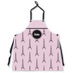 Paris & Eiffel Tower Apron Without Pockets w/ Name or Text