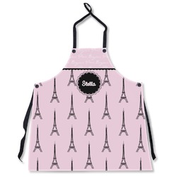 Paris & Eiffel Tower Apron Without Pockets w/ Name or Text