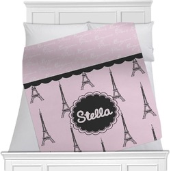 Paris & Eiffel Tower Minky Blanket (Personalized)