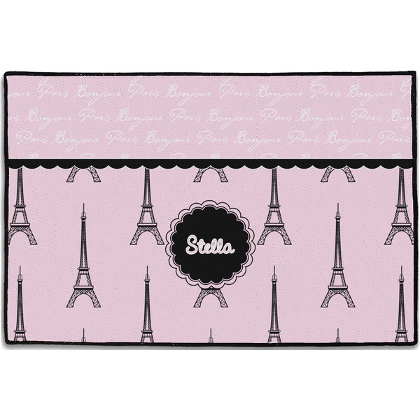 Custom Paris & Eiffel Tower Door Mat - 36"x24" (Personalized)