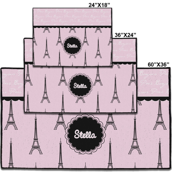 Paris & Eiffel Tower Personalized Door Mat - Group Parent IMF
