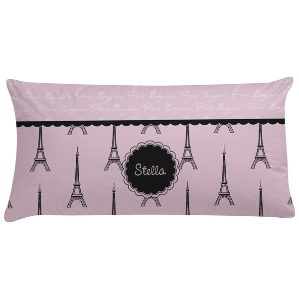 Custom Paris & Eiffel Tower Pillow Case - King (Personalized)