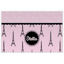 Paris & Eiffel Tower Laminated Placemat w/ Name or Text