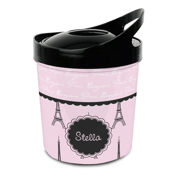 Custom Paris & Eiffel Tower Plastic Ice Bucket (Personalized)