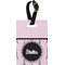 Paris & Eiffel Tower Plastic Luggage Tag - Rectangular w/ Name or Text