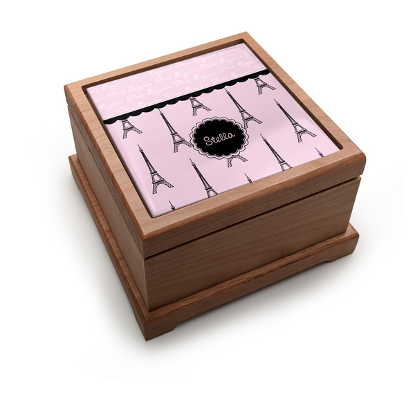 Custom Paris & Eiffel Tower Pet Urn w/ Name or Text