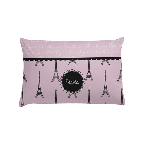 Custom Paris & Eiffel Tower Pillow Case - Standard (Personalized)