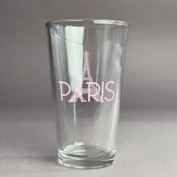 Paris & Eiffel Tower Pint Glass - Full Color Logo
