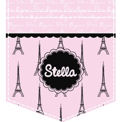 Paris & Eiffel Tower Iron On Faux Pocket (Personalized)
