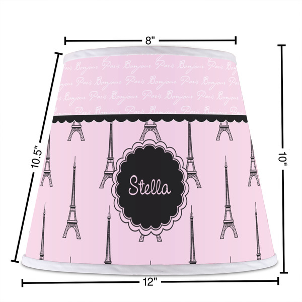 Paris & Eiffel Tower Poly Film Empire Lampshade - Dimensions