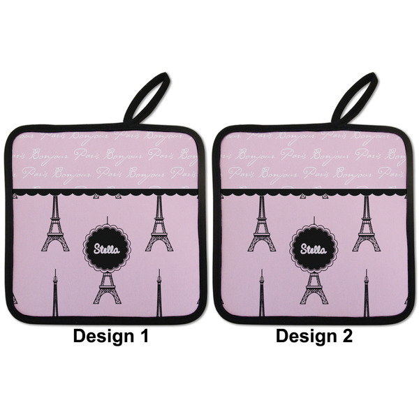 Paris & Eiffel Tower Pot Holders - Set of 2 APPROVAL