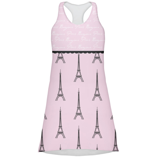 Custom Paris & Eiffel Tower Racerback Dress - Small