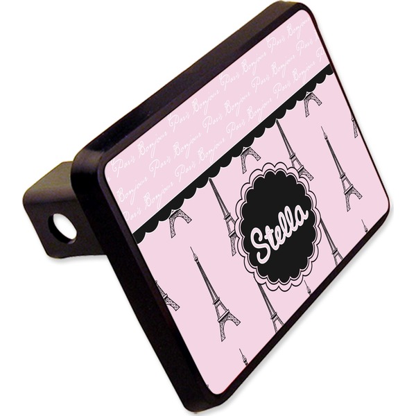 Custom Paris & Eiffel Tower Rectangular Trailer Hitch Cover - 2" (Personalized)