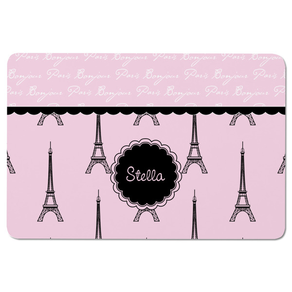 Paris & Eiffel Tower Rectangular Fridge Magnet - FRONT