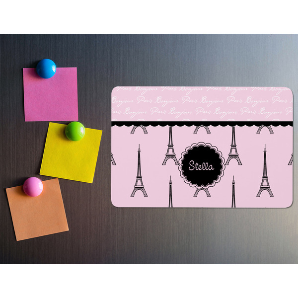 Paris & Eiffel Tower Rectangular Fridge Magnet - LIFESTYLE