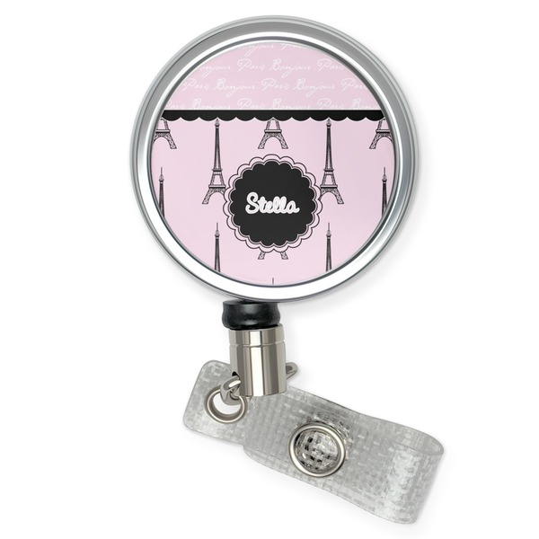Custom Paris & Eiffel Tower Retractable Badge Reel (Personalized)
