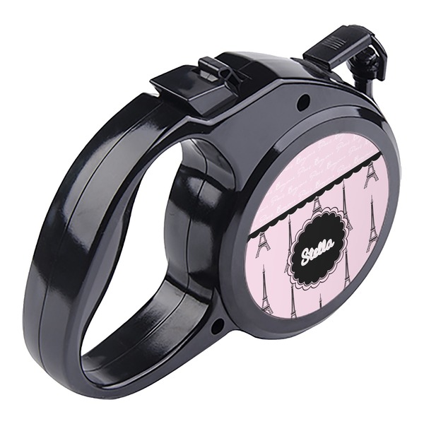 Paris & Eiffel Tower Retractable Dog Leash - Angle