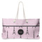 Paris & Eiffel Tower Large Rope Tote Bag - Front View
