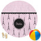 Paris & Eiffel Tower Round Beach Towel (Personalized)