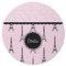 Paris & Eiffel Tower Round Rubber Backed Coaster (Personalized)