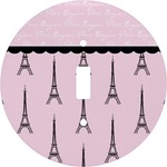 Paris & Eiffel Tower Round Light Switch Cover