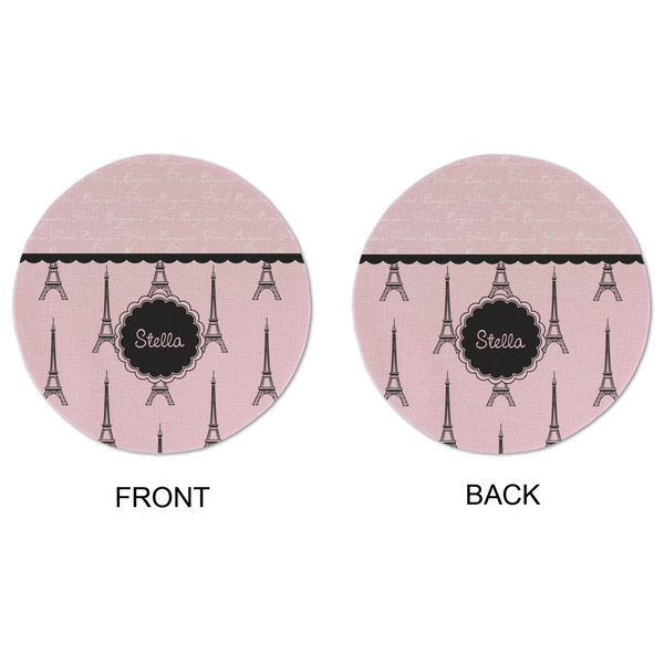 Paris & Eiffel Tower Round Linen Placemats - APPROVAL (double sided)