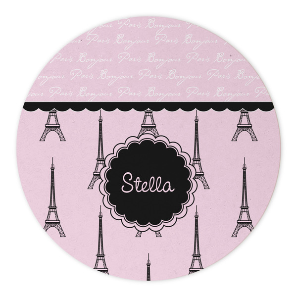 Paris & Eiffel Tower Round Paper Coaster - Approval