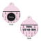 Paris & Eiffel Tower Round Pet ID Tag - Large - Approval