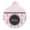 Paris & Eiffel Tower Round Pet ID Tag (Personalized)