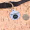 Paris & Eiffel Tower Round Pet ID Tag - Large - In Context