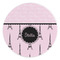 Paris & Eiffel Tower Round Stone Trivet (Personalized)