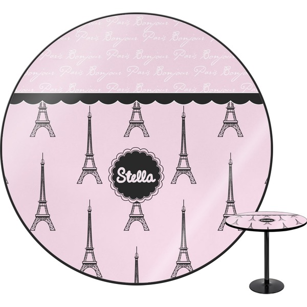 Custom Paris & Eiffel Tower Round Table (Personalized)