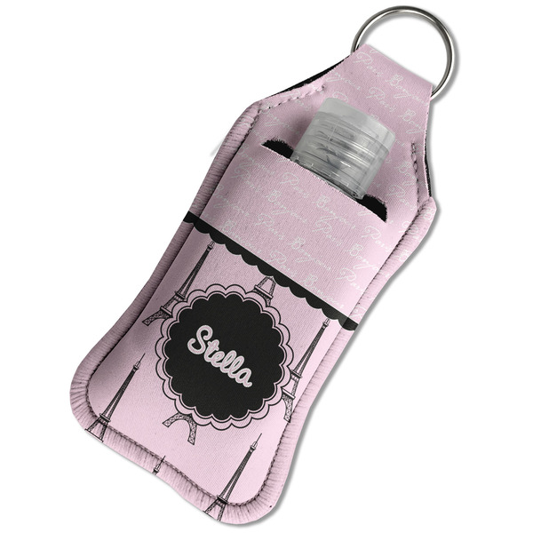 Paris & Eiffel Tower Sanitizer Holder Keychain - Large in Case