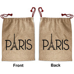 Paris & Eiffel Tower Santa Sack - Front & Back