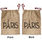 Paris & Eiffel Tower Santa Bag - Front and Back
